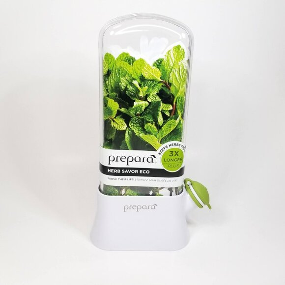 Prepara Herb Savor Eco kitchen gadget white clear BPA free fridge herb storage - Picture 1 of 6